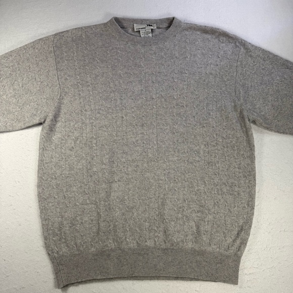 I LEVRIERI Men’s Medium Gray Cashmere Silk Crewneck Sweater Italy - Picture 2 of 11